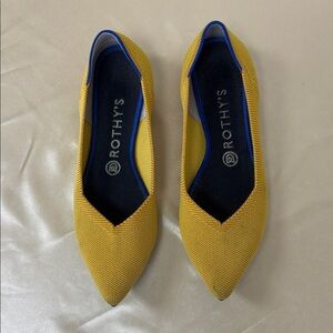 Rothy's Marigold Yellow Pointed Flats Women's Size 9